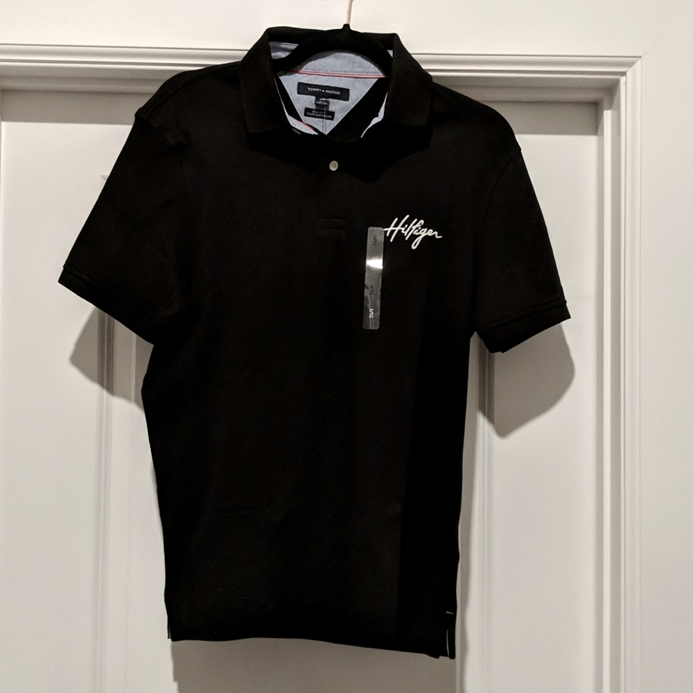 Tommy Hilfiger Black Short Sleeve Polo Black